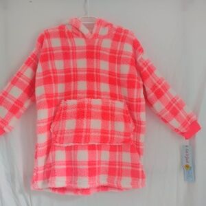 Cat & Jack. Sleepwear.Pink  and white  Quilted. 100% Polyester. made in china.